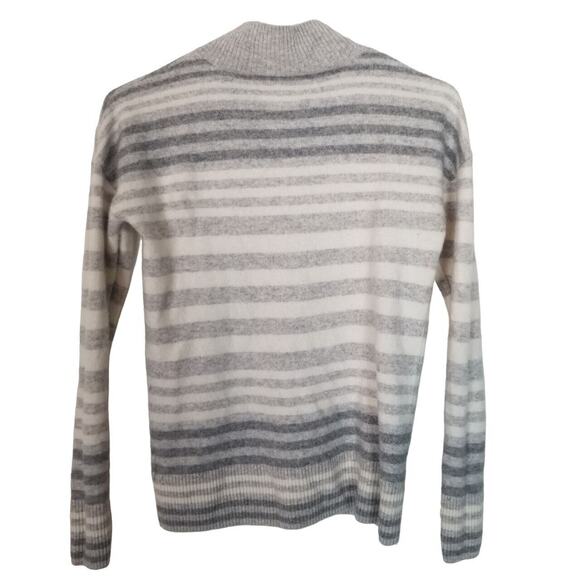 Max Studio Womens Cashmere Sweater Striped Preppy Quiet Luxury Neutral Size S - Picture 7 of 7